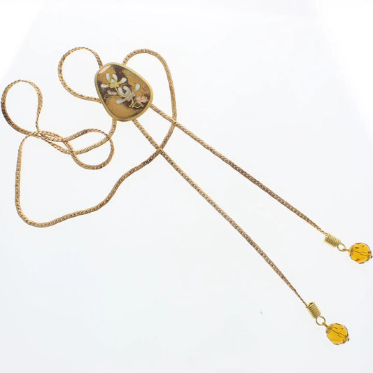 Amber Blossom Bolo Tie
