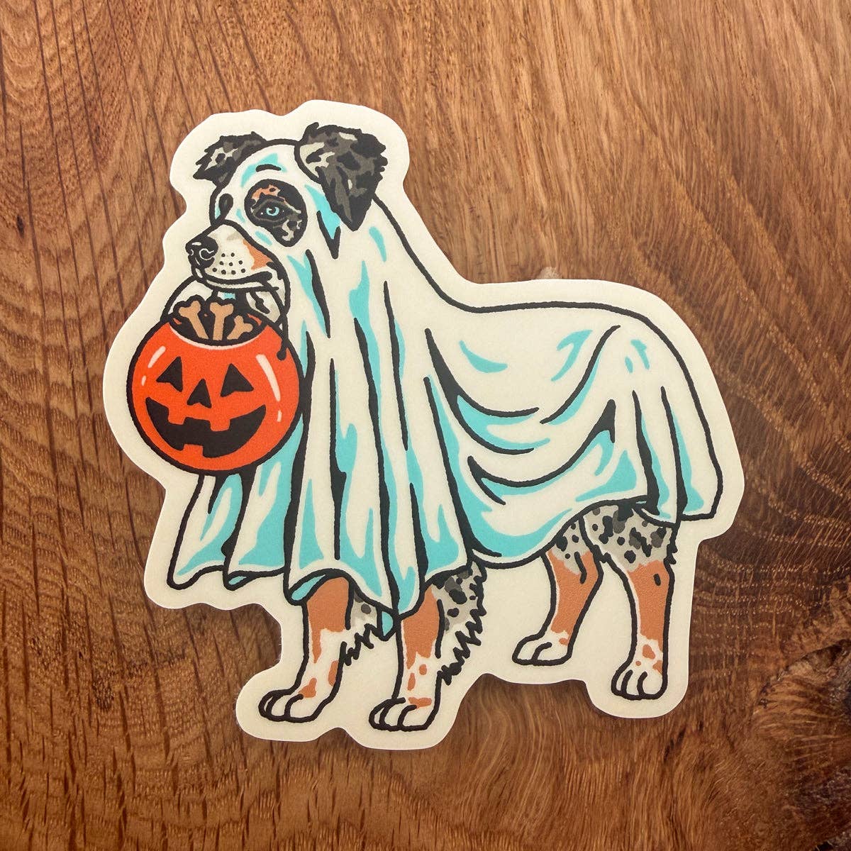 Ghost Australian Shepherd Sticker