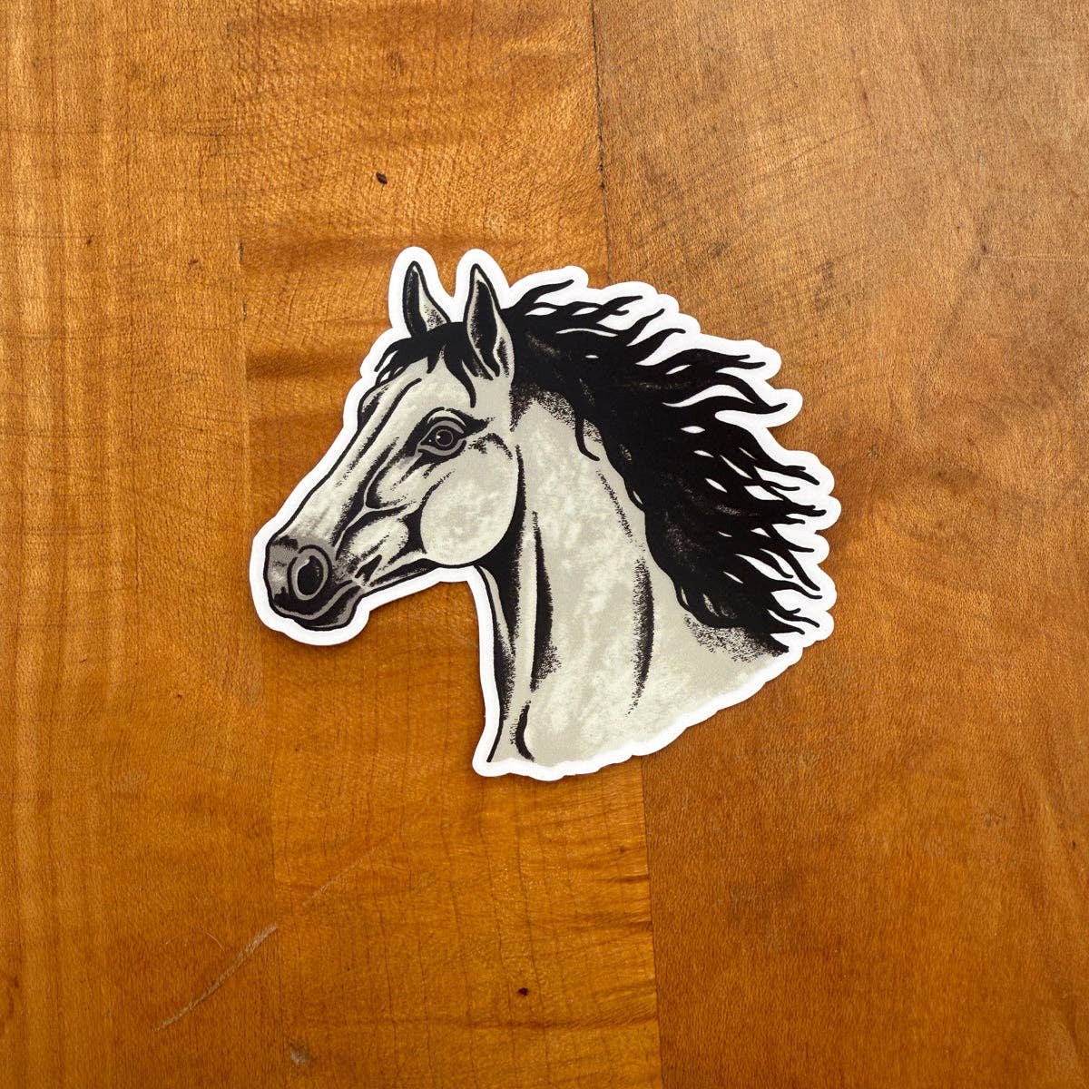 Gray Horse - 3 Inch Matte Vinyl Sticker
