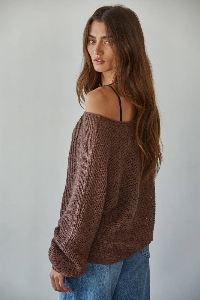 Choco Crochet Sweater