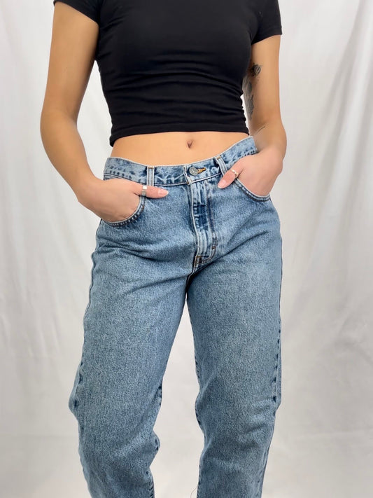 90s Calvin Mid-Rise Baggy Straights (32x30”)